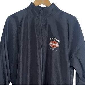 Vintage Harley-Davidson Jacket Mens One Size 1/4‎ Zip Windbreaker Coziahr 90s